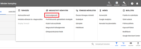 Remarketing címke beállítása
