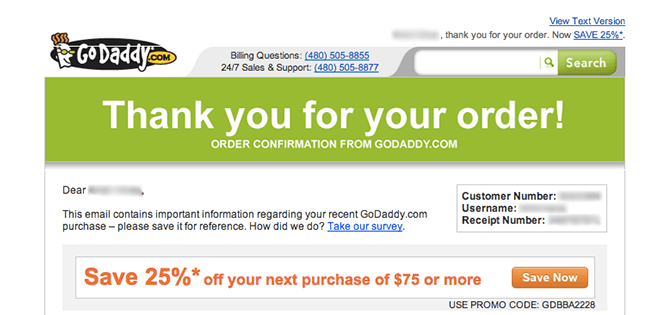 GoDaddy kupon