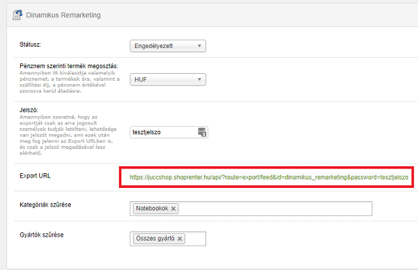 Feed URL