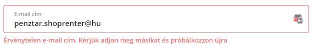 ShopRenter új pénztár - Hibaüzenet