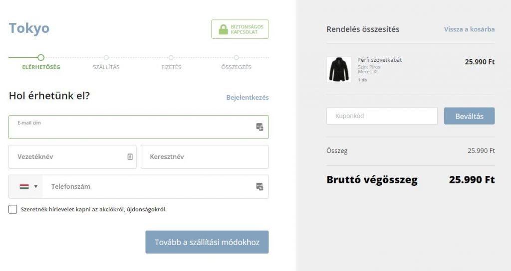 ShopRenter új pénztár - Pénztár oldal