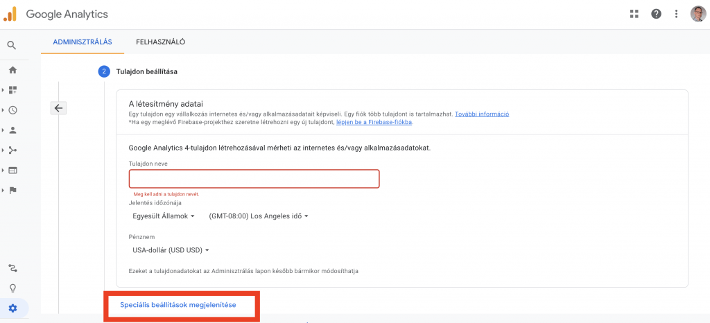 Google Analytics speciális beállítások