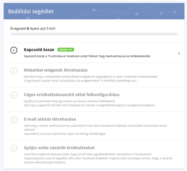 Trustindex beállítási segédlet