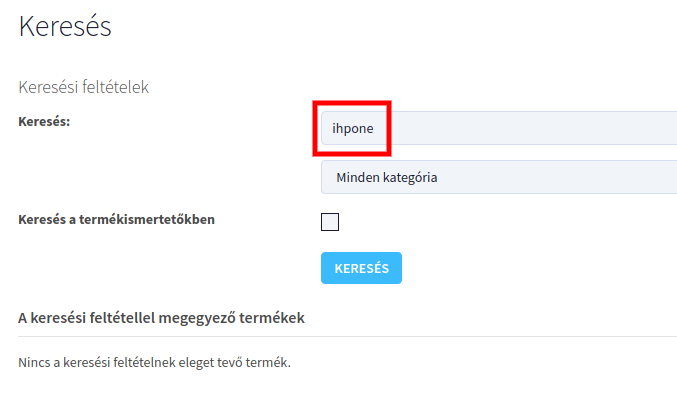 Csökkentsük a sikertelen keresések arányát