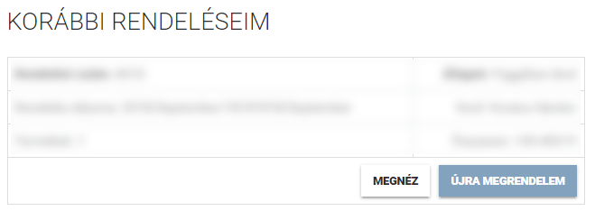 Újra megrendelem gomb