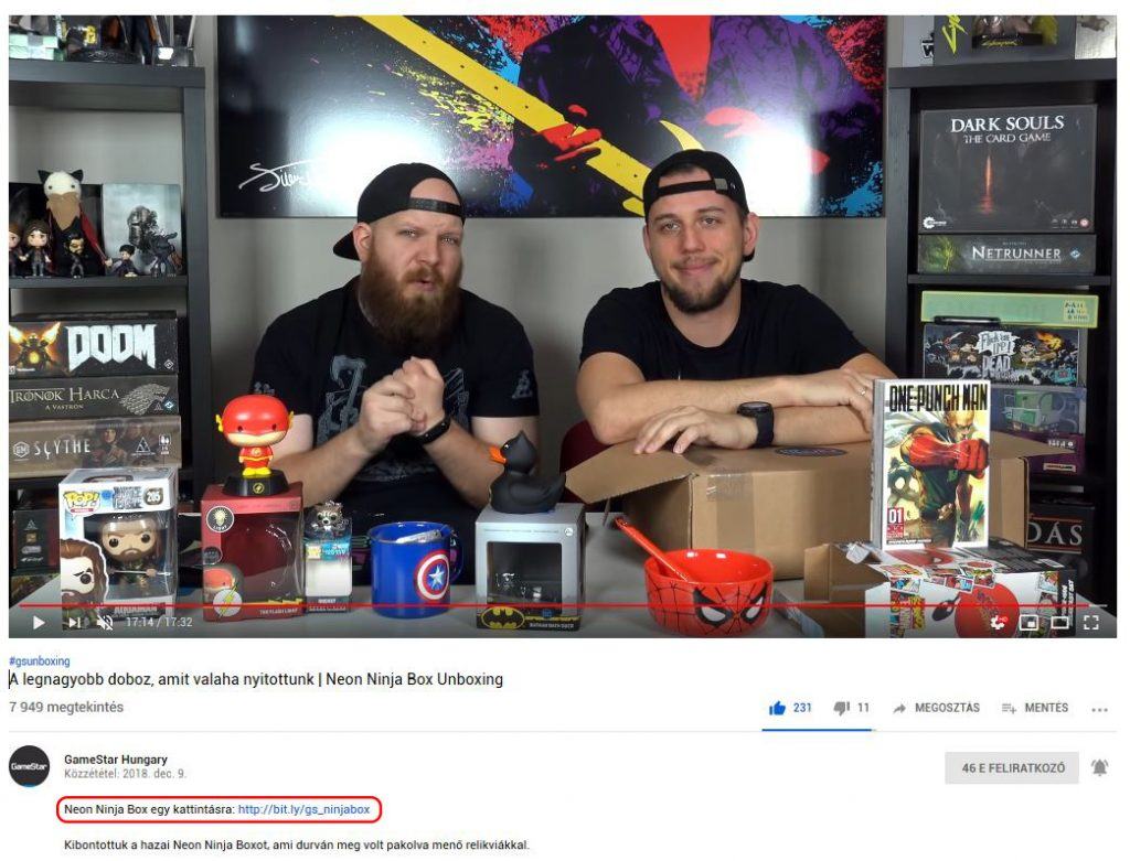 Neon Ninja Box - YouTube - GameStar - Influencer marketing