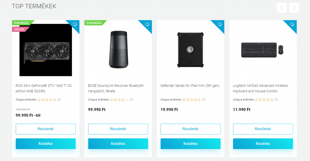 Értékelések számának megjelenítése