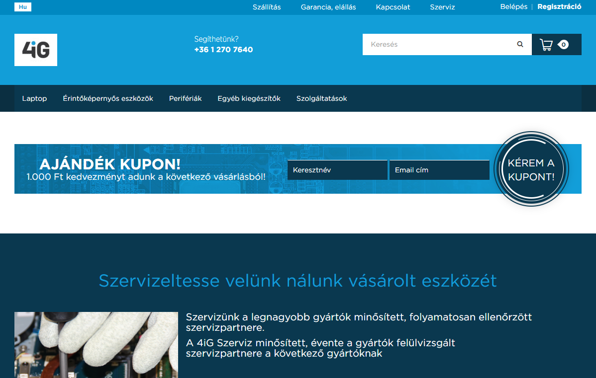 Kuponkód feliratkozó űrlappal