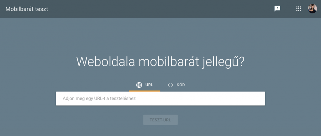 Mobilbarát teszt