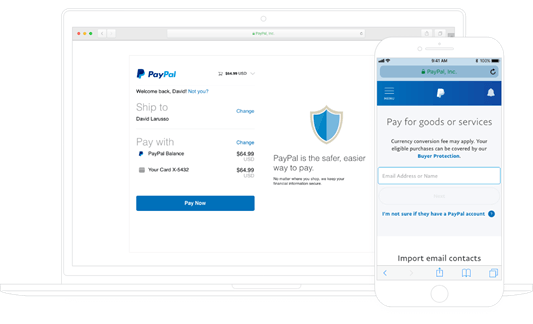 Webáruház fizetési módok PayPal