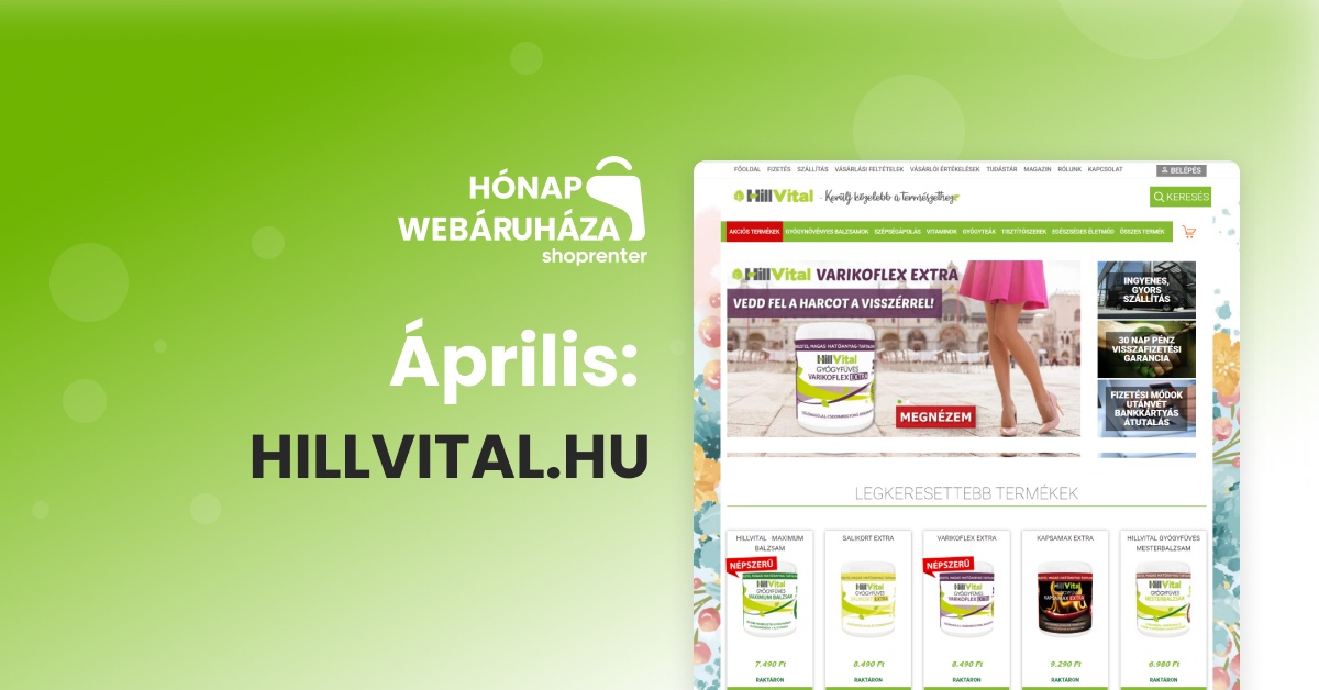 HillVital - Hónap Webáruháza