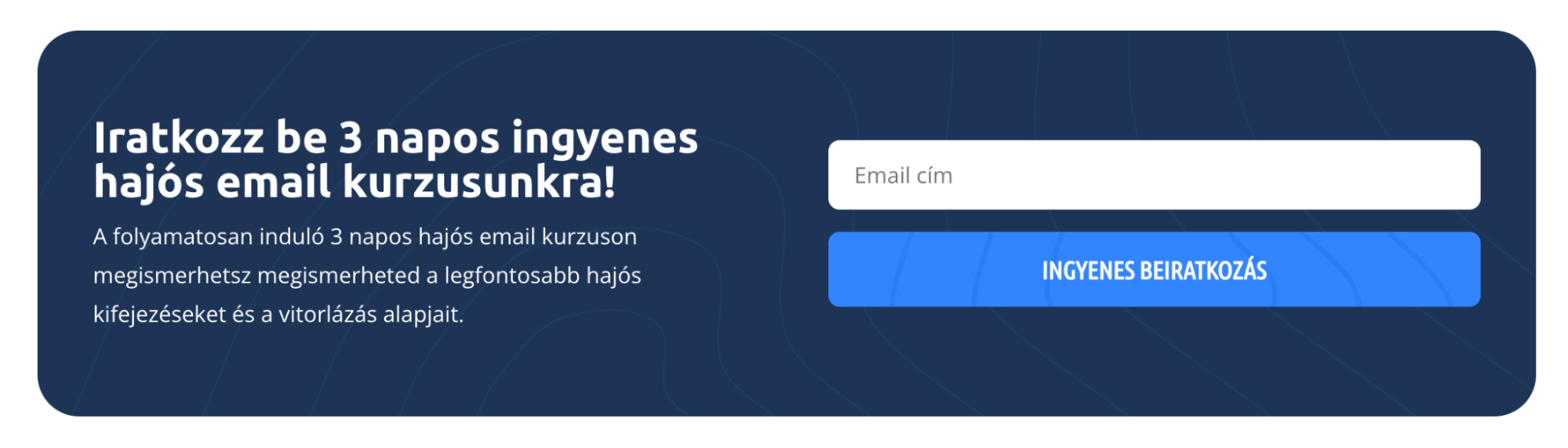 hírlevél feliratkozó űrlap