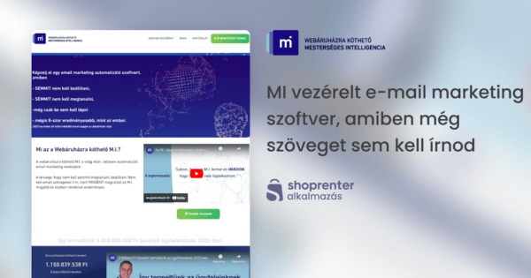 Shoprenter M.I. alkalmazás email marketing