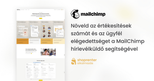 Mailchimp Shoprenter alkalmazás hírlevélküldő
