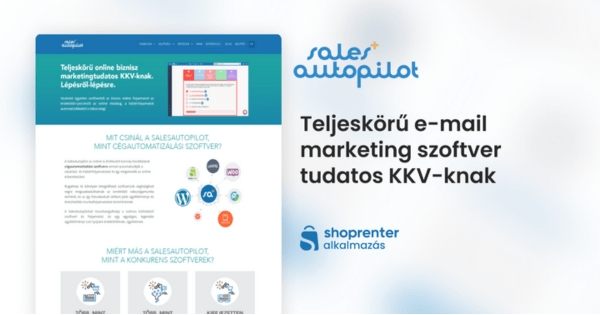 SalesAutopilot Shoprenter hírlevélküldő email marketing