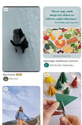 Pinterest tartalom