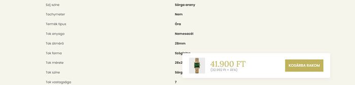 rögzített kosár gomb