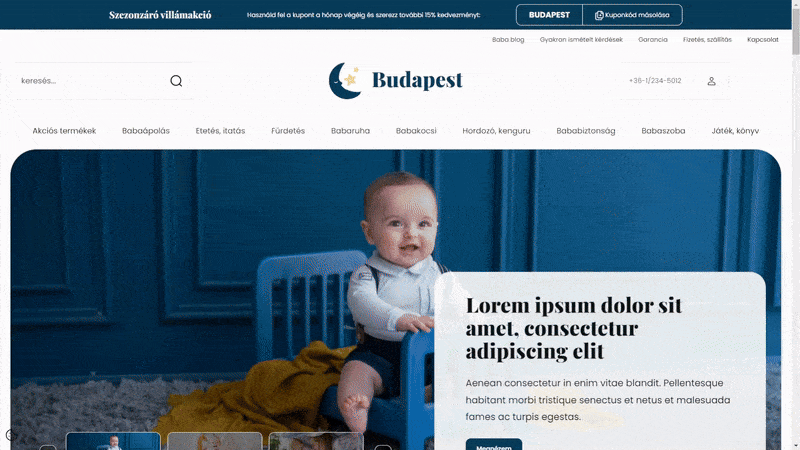Animált megjelenés Budapest téma