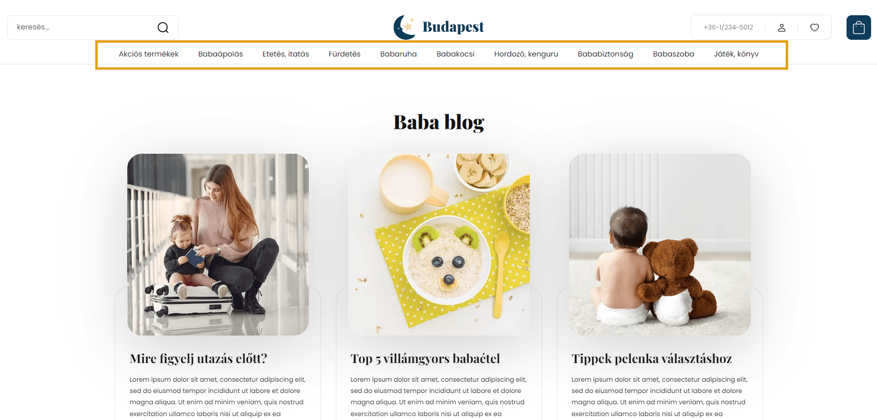 Rögzített kategória fejléc Budapest téma