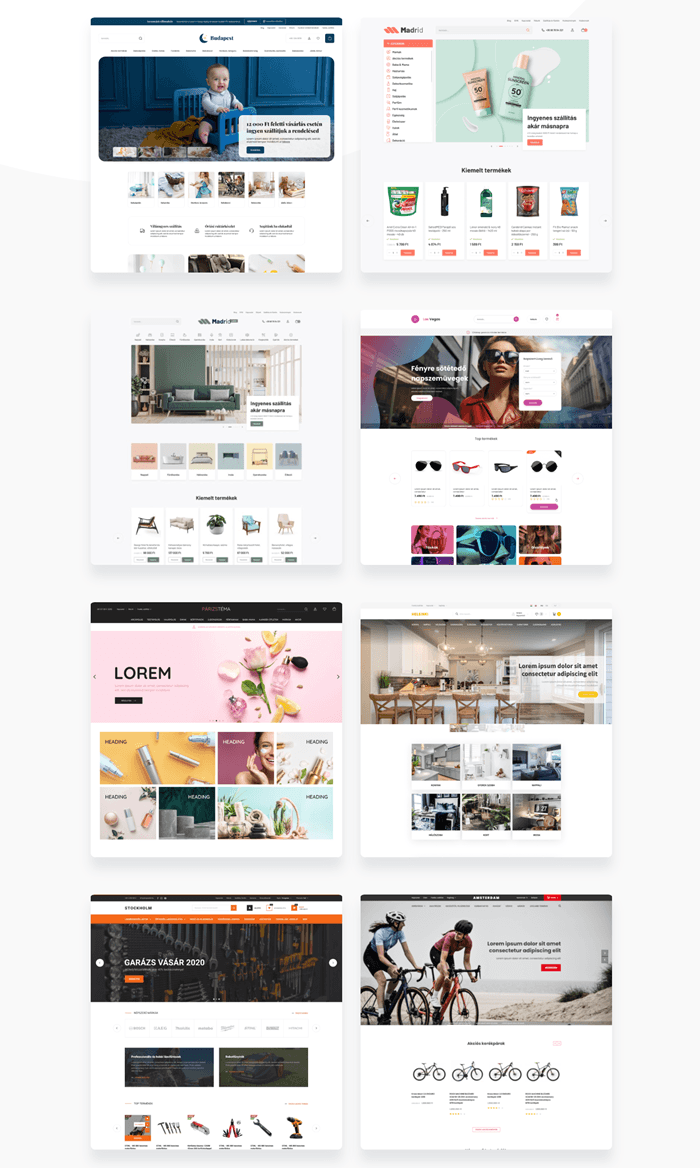 shoprenter design témák
