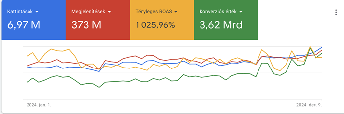 Google Ads eredmények 2024