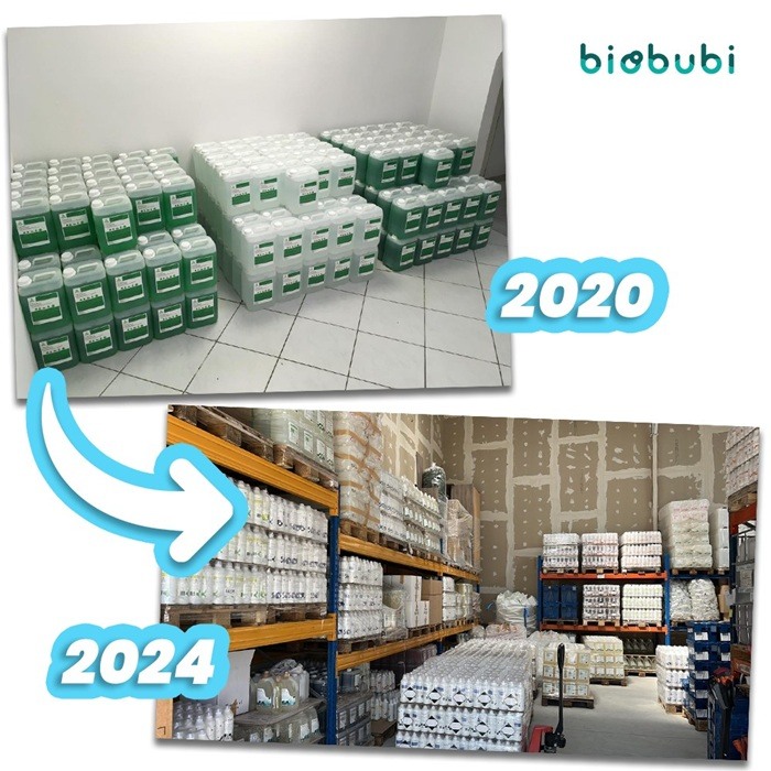 Biobubi termékállománya 2020-ban, majd 2024-ben