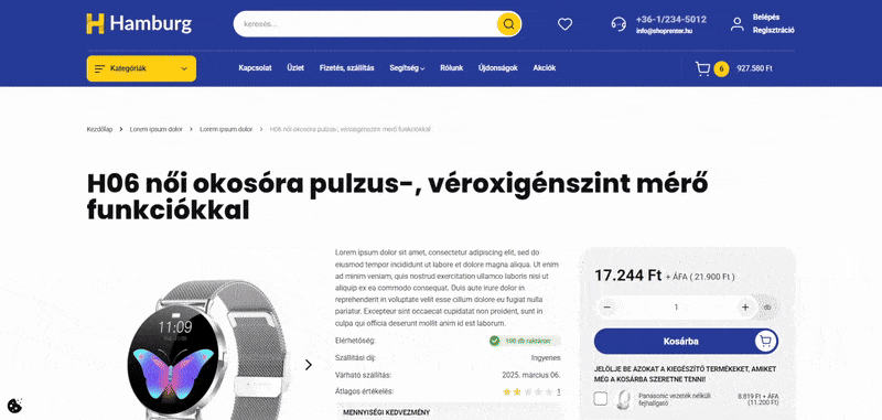 Hamburg menü és kosár