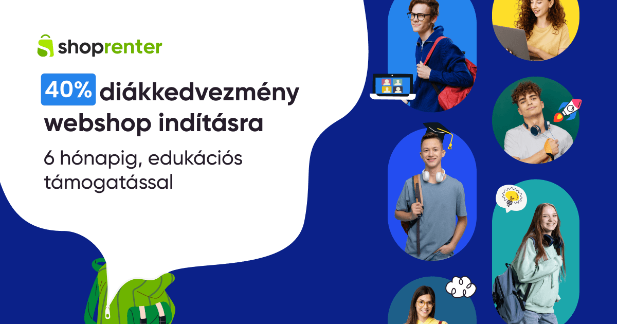 40% diákkedvezmény webshop indításra