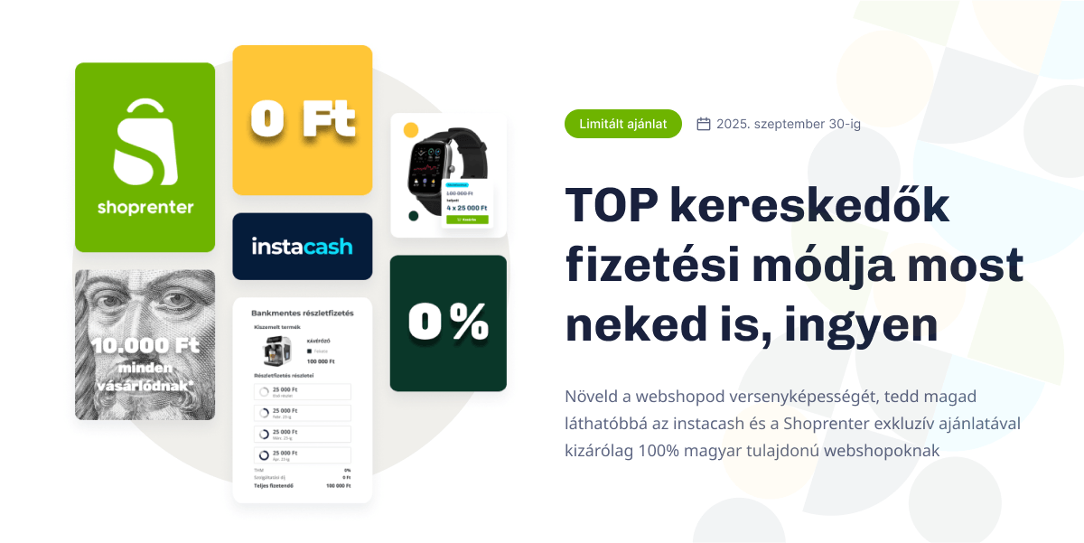 Shoprenter és Instacash bnpl promó banner