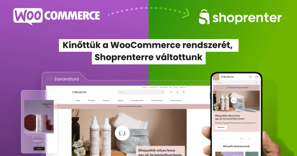kinottuk a woocommerce rendszeret shoprenterre valtottunk